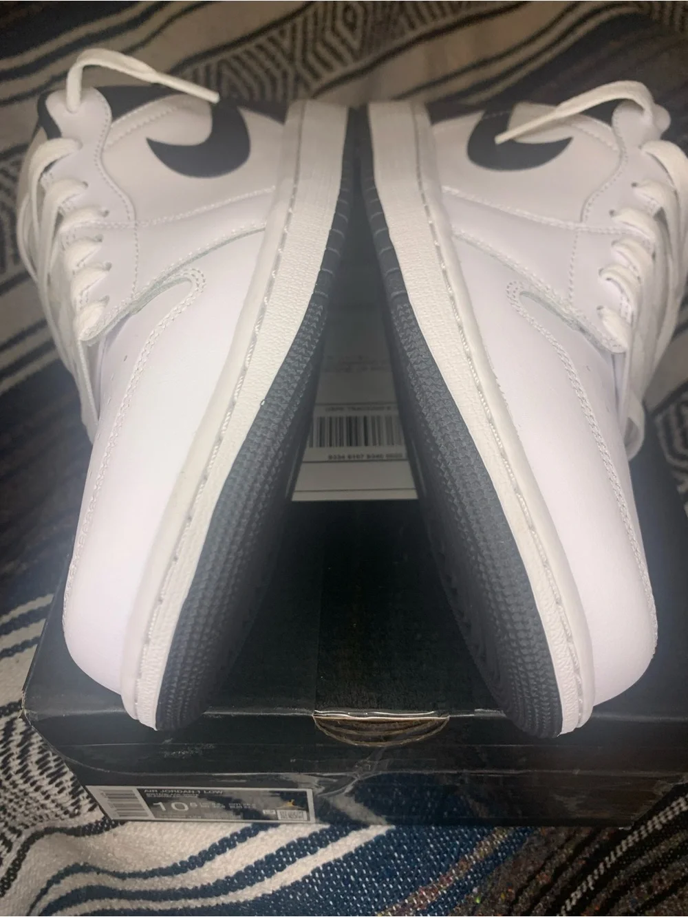 Jordan 1 low White Black Size 10.5 mens Brand new and never even tried on!!